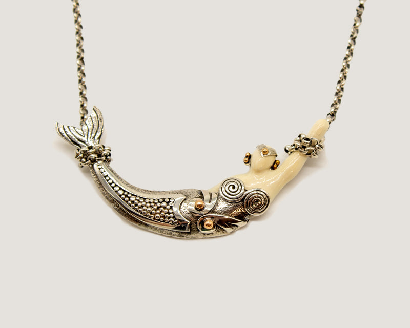 Art Deco Mermaid Necklace-Adjustable