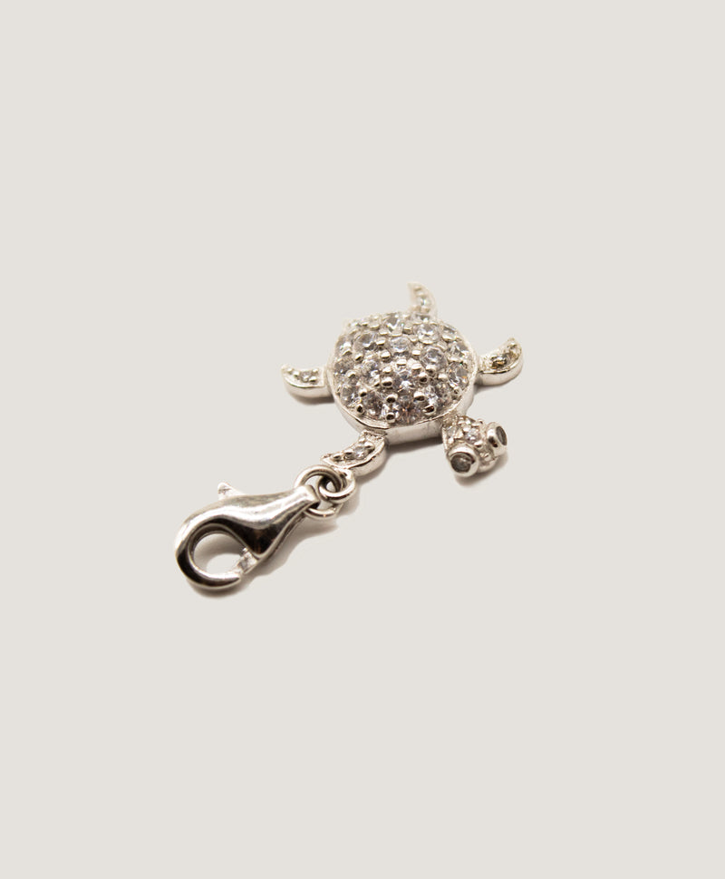 Turtle Charm Sterling Silver and CZ