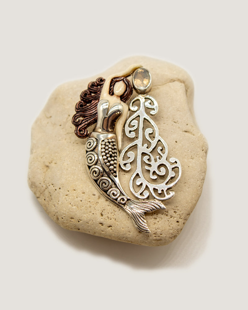 Mermaid in Spray Pendant