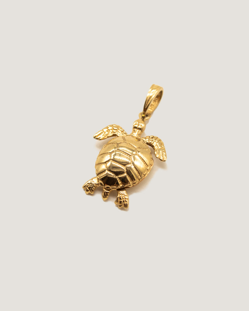 Gold Charm: Turtle (Moveable)