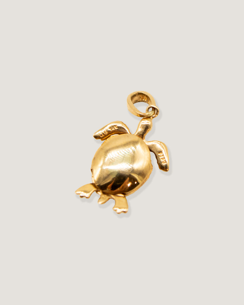Gold Charm: Turtle (Moveable)