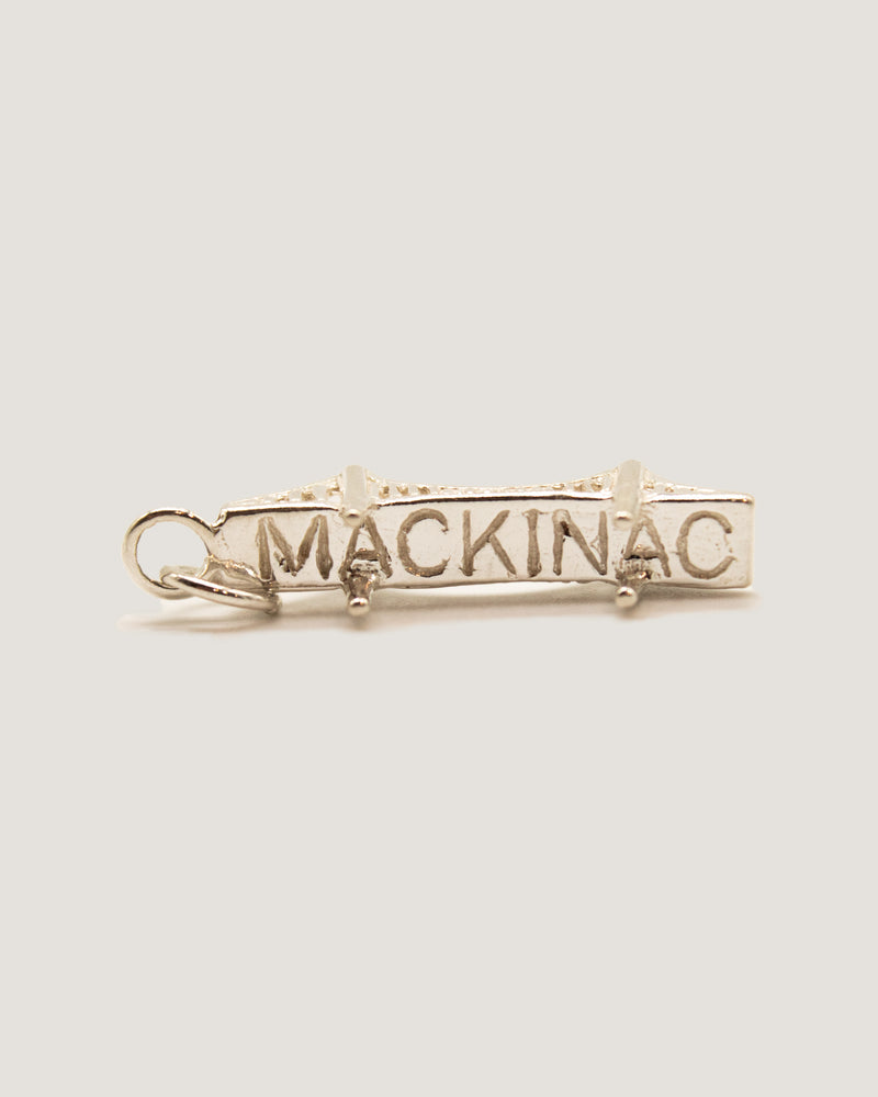 Sterling Silver Charm: Mackinac Bridge Pendant
