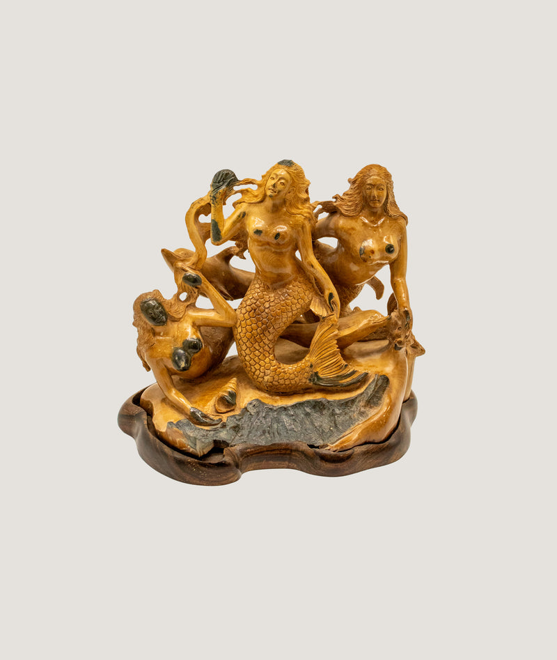 Ancient Mammoth Ivory Carved Mermaids