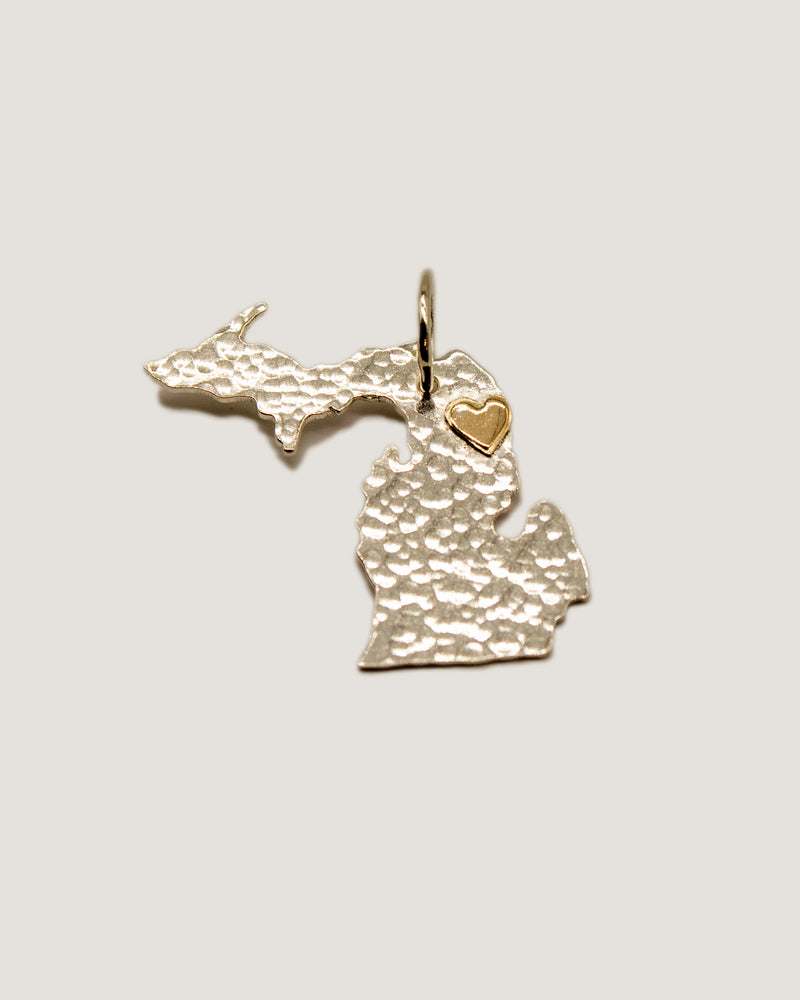 Sterling Silver Michigan Pendant