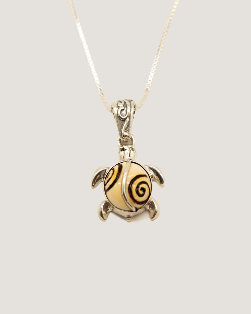 Turtle Pendant - Fossilized Ivory (Small)