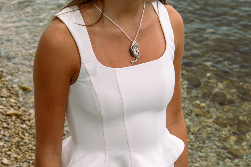 Mermaid in Spray Pendant