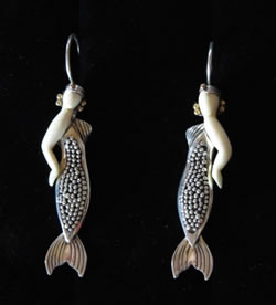 Art Deco Mermaid Earrings