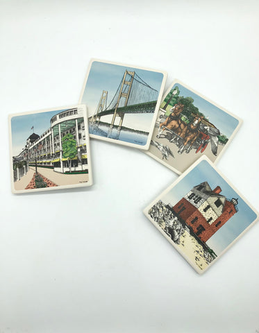 Mackinac Island Stone Coasters