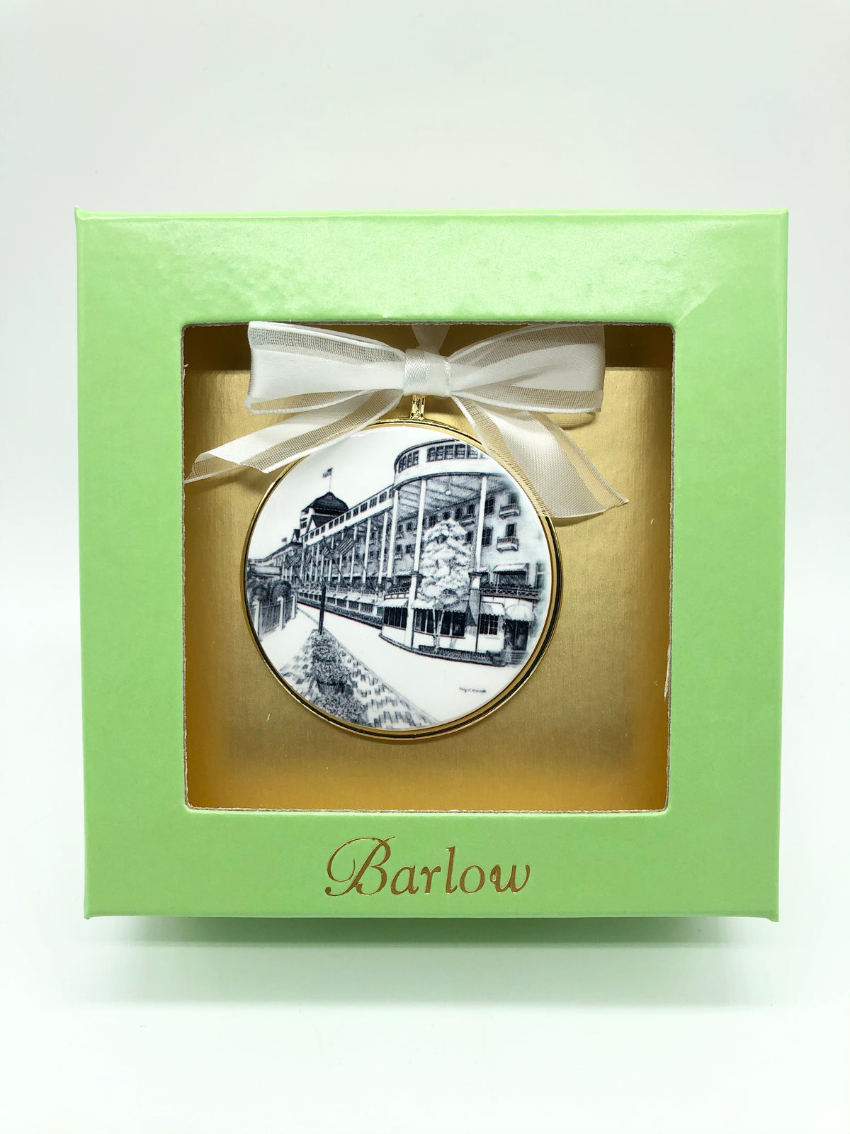 Scrimshaw Ornament - Grand Hotel
