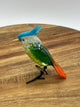 Handmade, lamp worked glass Tufted Titmouse.