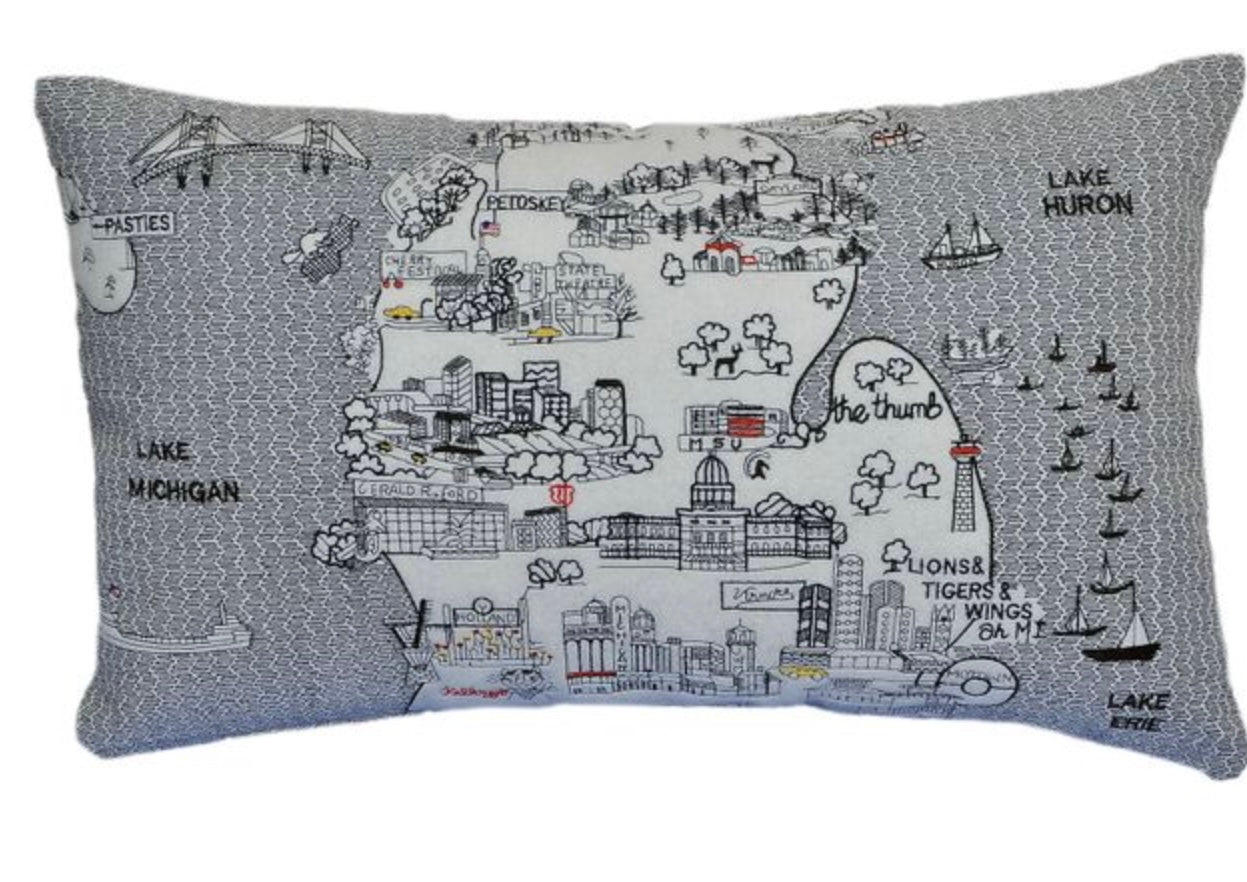 Michigan Lower Peninsula Pillow
